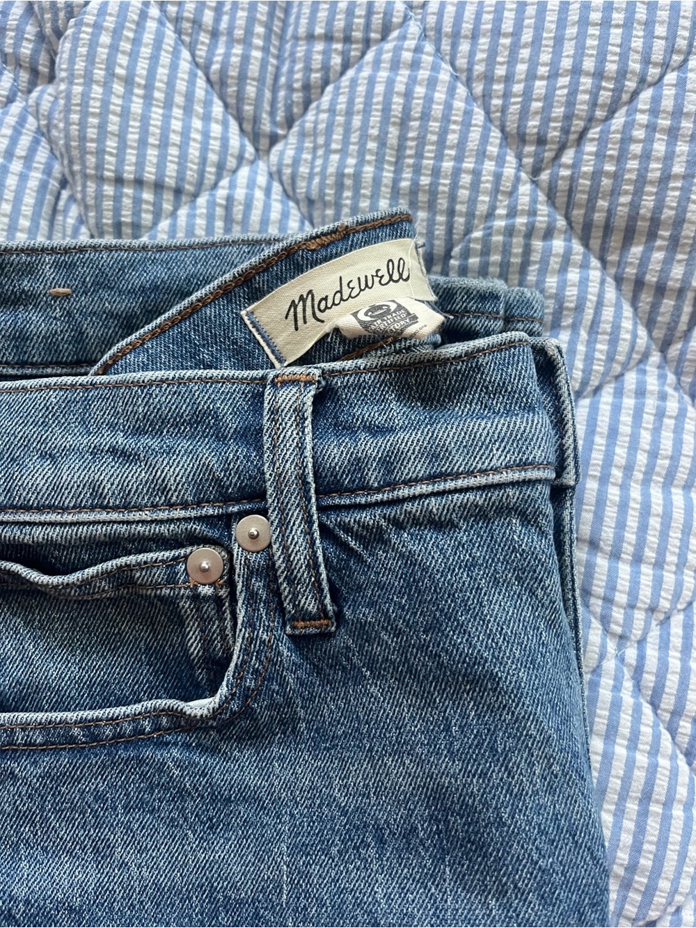 Madewell High Rise Straight Leg Cropped Jeans
